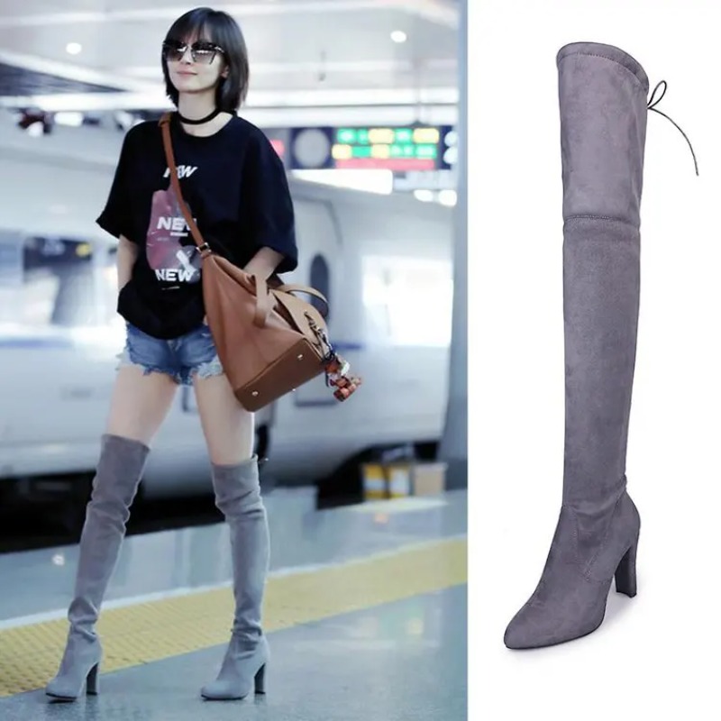 Knee High Sock Women - Botas de Mujer Nuevas de Estilo