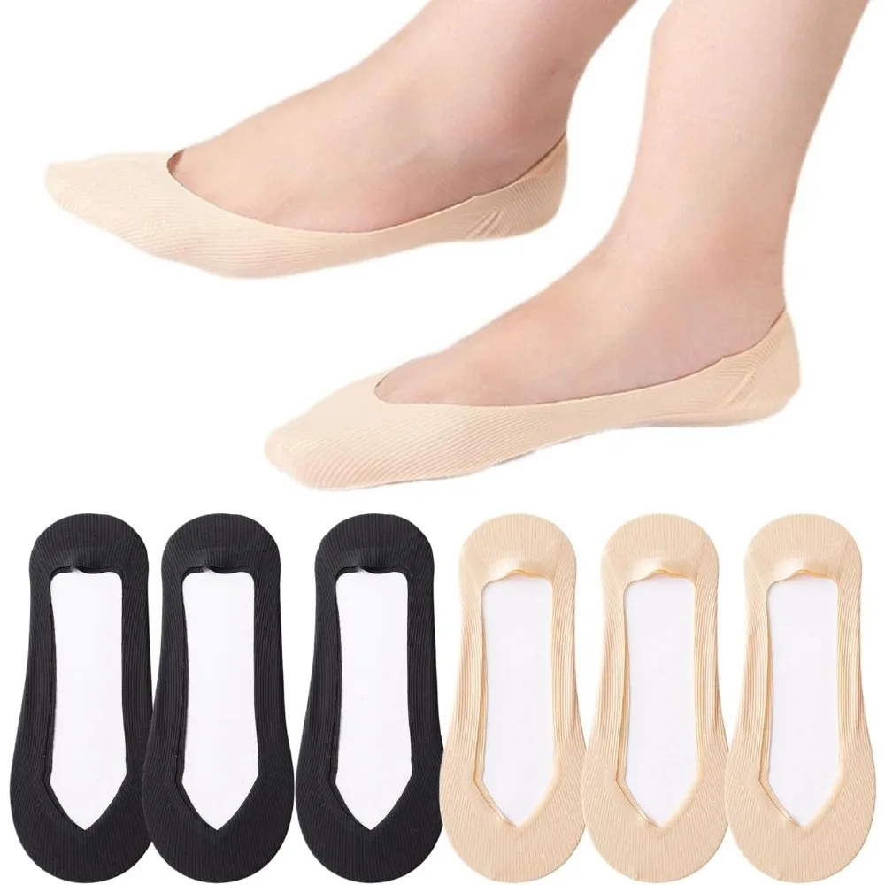 Invisibility Sock Loafer - 6 Pares de Calcetines Invisibles Antideslizantes
