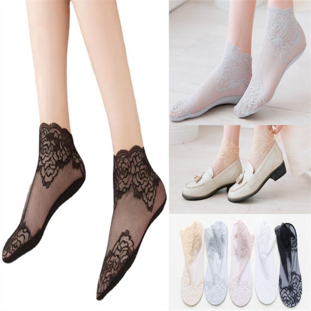 Invisibility Sock Loafer - Calcetines finos de encaje con diseño