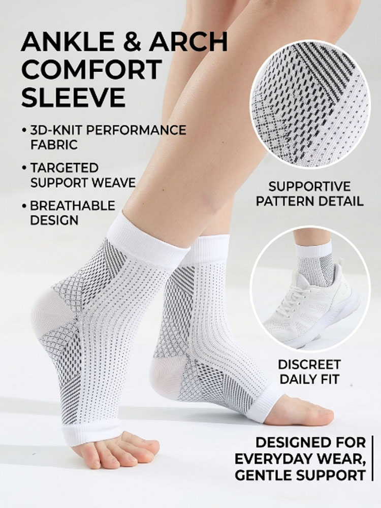 Compression Sleeve Calf - Manguitos de compresión elásticos blancos sólidos