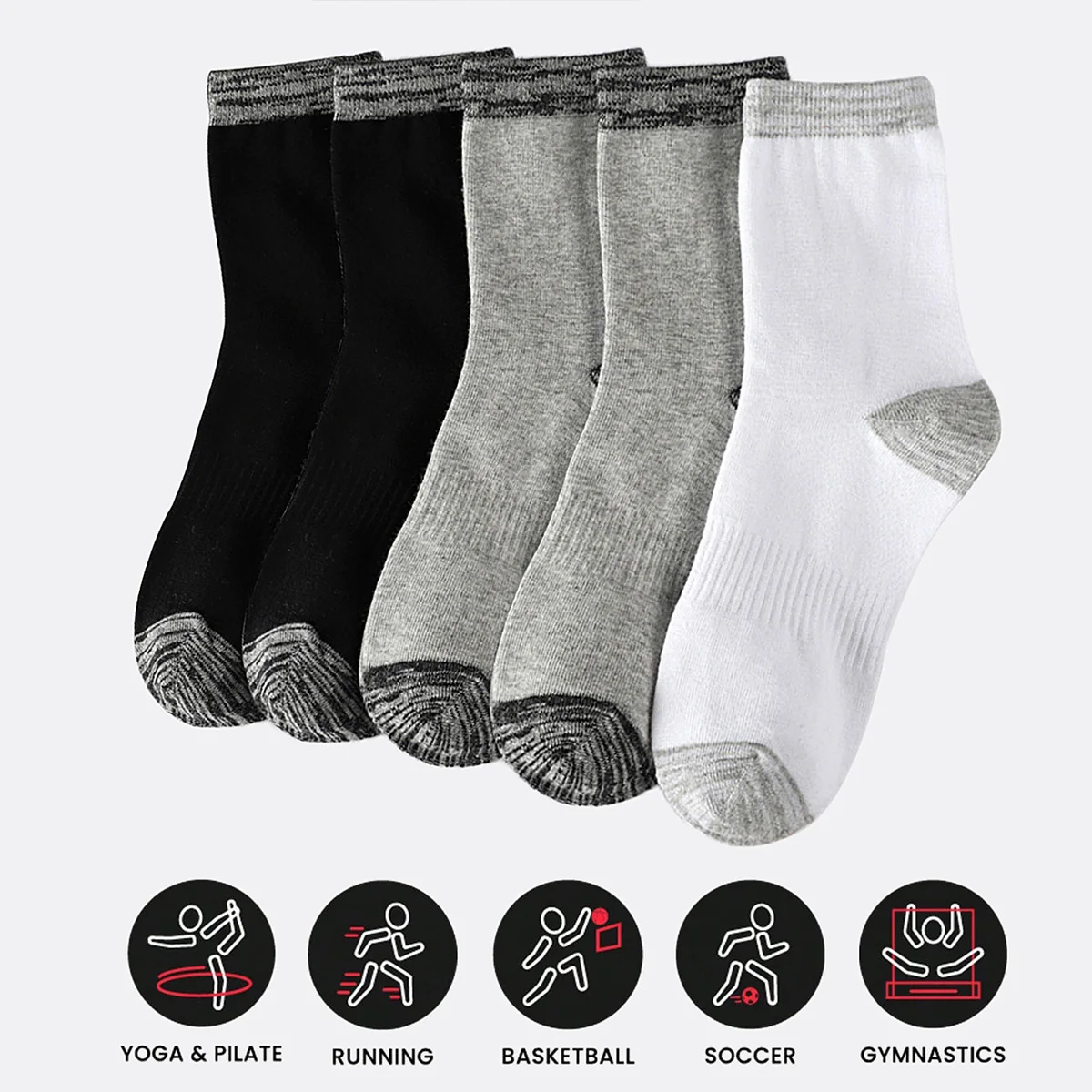 1/5 Pares de Calcetines Deport - Athletic Sock Cushion reseña y precio